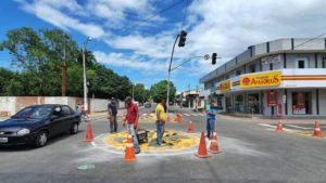 Prefeitura de Parnamirim implanta nova rotatória em Rosa dos Ventos nesta quarta-feira, 23