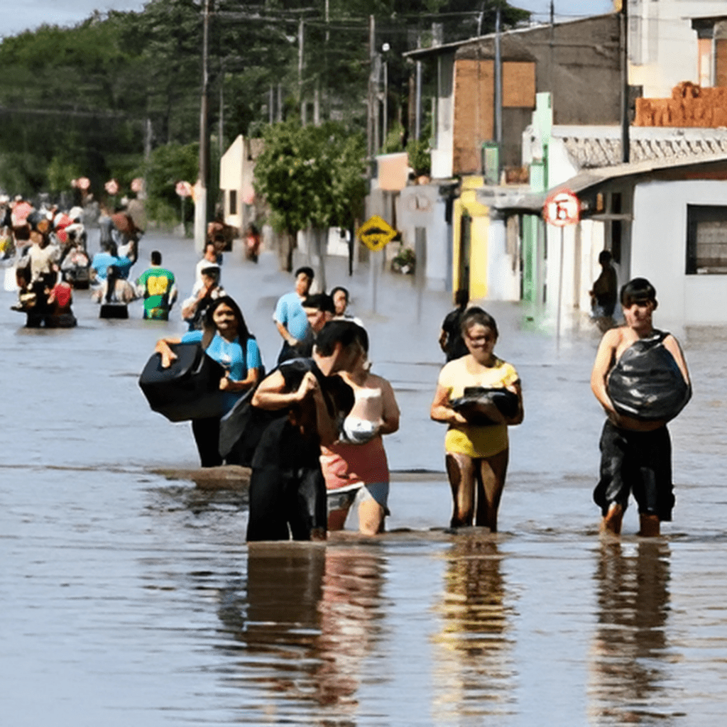 Rua alagada em Eldorado do Sul, Rio Grande do Sul • Diego Vara/Reuters