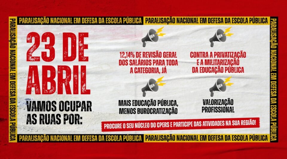 Paralisação Nacional dos Professores Mobiliza Educadores em Todo o Brasil