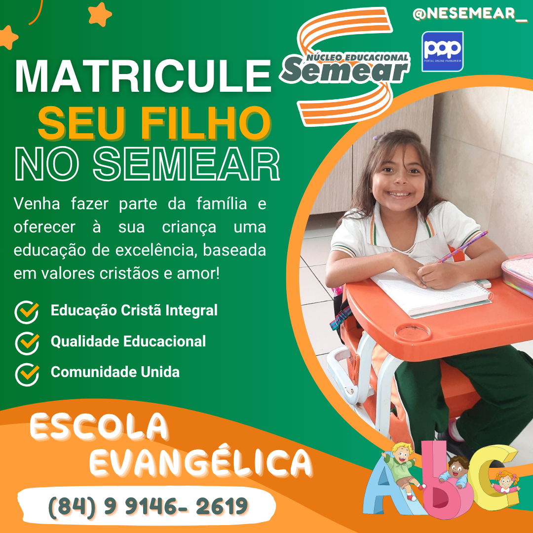 Escola Semear - matrículas abertas